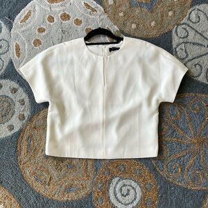 J Crew Cream cropped blouse